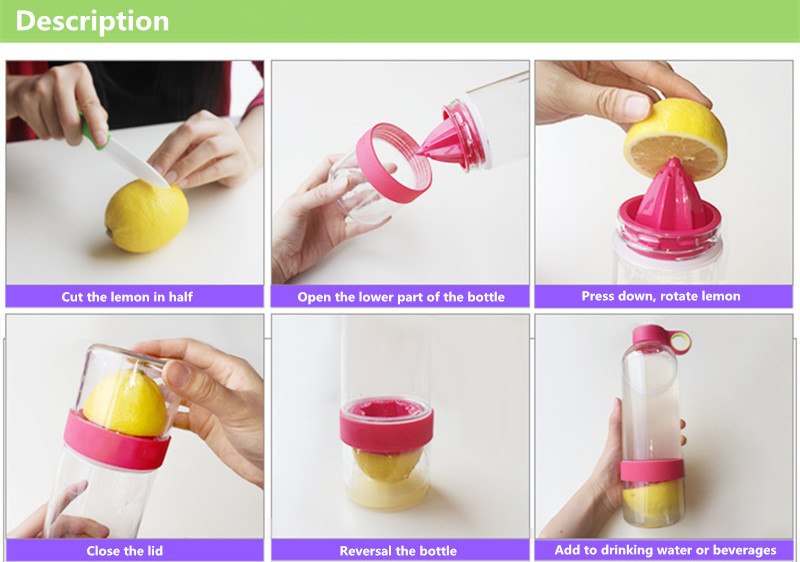 CJ001 New Design Fashion Lemon Drinkware Cheap Hot Fruit Juice Lemon Bottle Popular Lemon Drinking Water bottles Readily bottle
