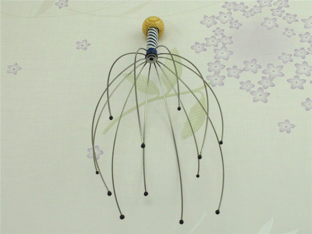 1 PC .anti-stress Scores Of Pains Octopus Head Head Skin Care Neck Relief Stress Relaxing Claw Massage Skin Care Massager C178