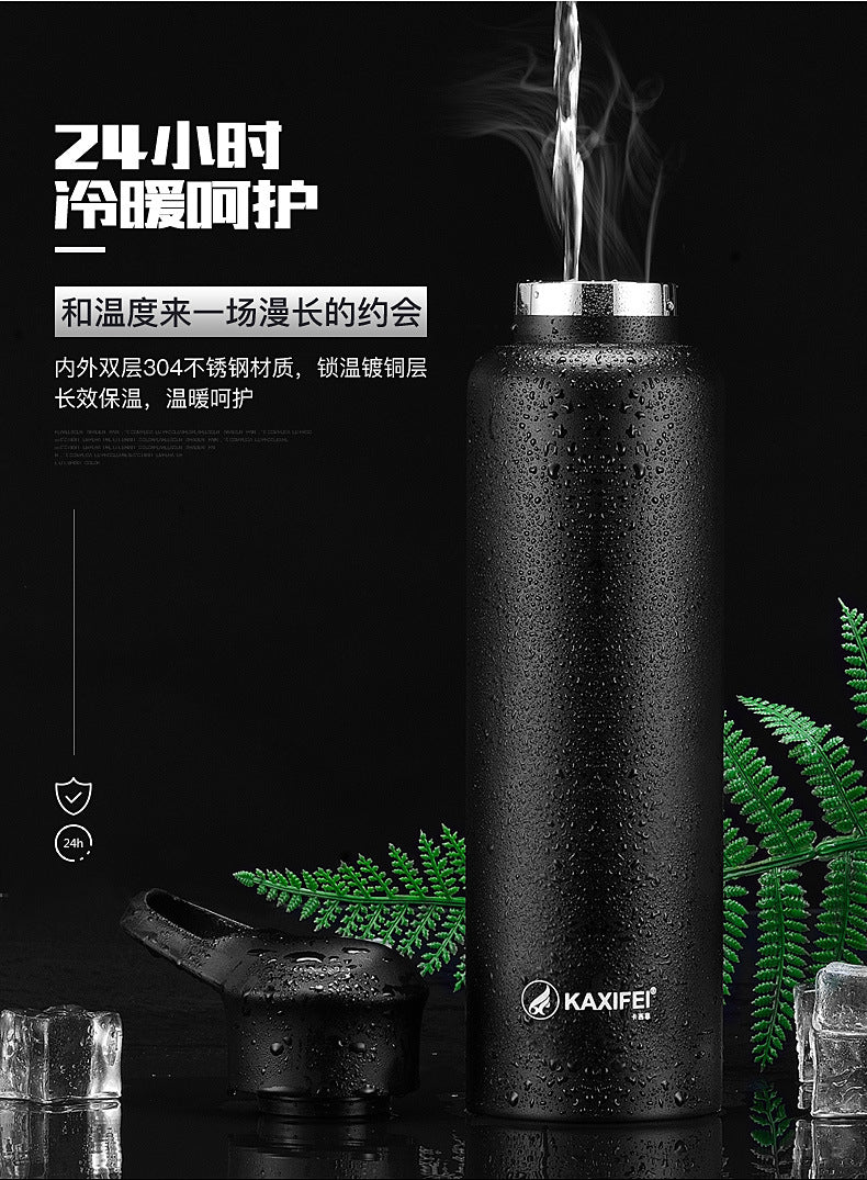Vacuum Insulated Bike Bicycle Cycling Sports Water Bottle Stainless Steel Flask Jar Leak-proof Canteen 550mL 750mL