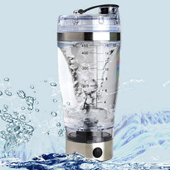 New Protein Powder Shakes Bottle Leakproof Lid Stainless Steel Electric Shaker Water Bottle Auto Stirring Coffee Glass 450ml