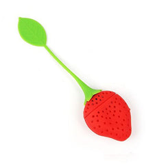 CJ052  Food-grade Silicone Strawberry Design 1 pc Loose Tea Leaf Strainer Herbal Spice Infuser Filter Tools
