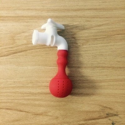 CJ162 Creative 1pc Silicone Water Tap Faucet Shape Tea Infuser Puer Tea Strainer Herbal Spice Filter Flower Tea Bag