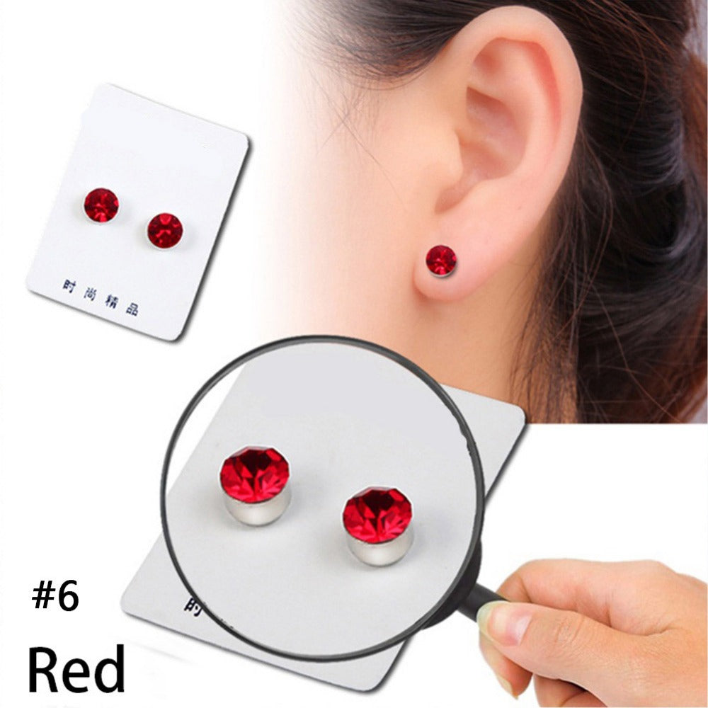 1 Pair Weight Loss Earrings Healthy Stimulating Acupoints Stud Magnetic Therapy Health Care Slimming Tool