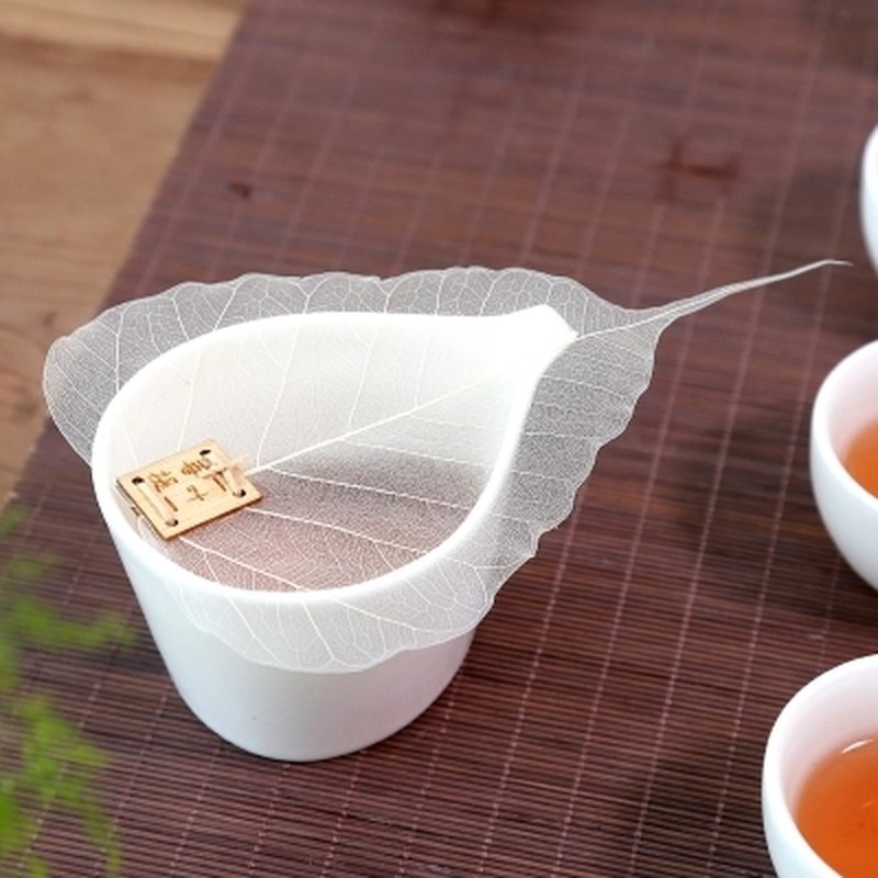 1pcs Pure Bodhi Leaf Tea Filter Creative Personality Bookmarks Adornment Metope Hollow Out The Leaves Personality Filter Q $
