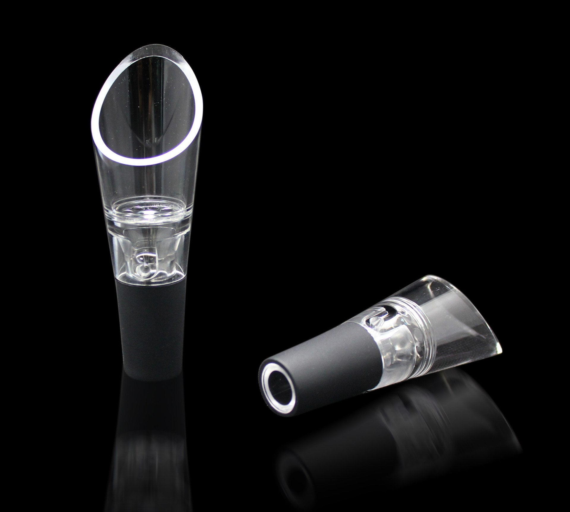 Red Wine Aerator Plastic acrylic Wine Pourer Pour Spout with Rubber Bottle Stopper Decanter Bar Tools
