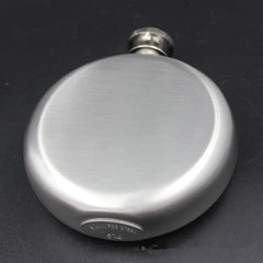 5oz Stainless Steel Round Whiskey Flask Portable Alcohol Hip Flasks Wine Bottle Russian Liquor Pot For Creative Birthday Gift