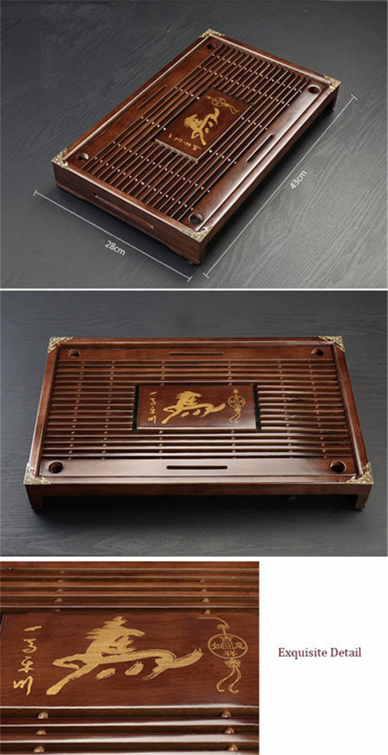 Tea Tray High Quality 43cm*28cm*6cm Chinese Solid Tea Tray, Household Tea Board,Chahai /Tea table