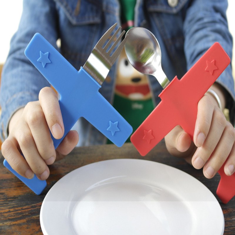 CJ105 Airplane set 2 Pieces/set creative children fork Steak fork tableware