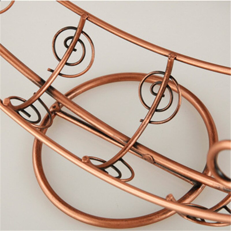 Metal Antique Black/Bronze Metal Wine Bottle Champagne Storage Holder Rack Bar Stand Bracket Display Stand Bracket Decor