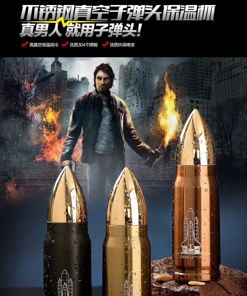 CJ015 Rocket bullet bullet vacuum insulation bottle outdoor portable bottle creative bottles Drinking water bottle Drinkware
