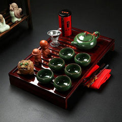 CJ185 Chinese Kung Fu Tea Set Drinkware Purple Clay ceramic Binglie three options include Tea pot Cup Tureen Infuser TeaTray