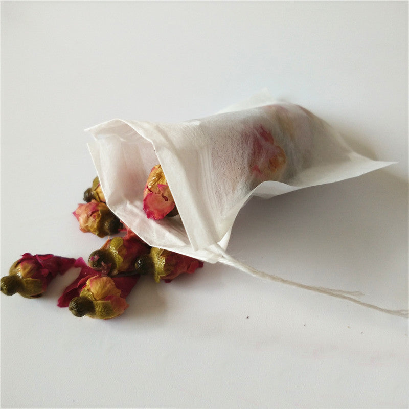 New Tea bags 100 Pcs Lot 5.5 x 7CM Empty Tea Bags With String Heal Seal Filter Paper for Herb Loose Tea bag Clean Health