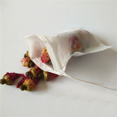 CJ171 New Teabags 100 Pcs Lot 5.5 x 7CM Empty Tea Bags With String Heal Seal Filter Paper for Herb Loose Tea bag Clean Health