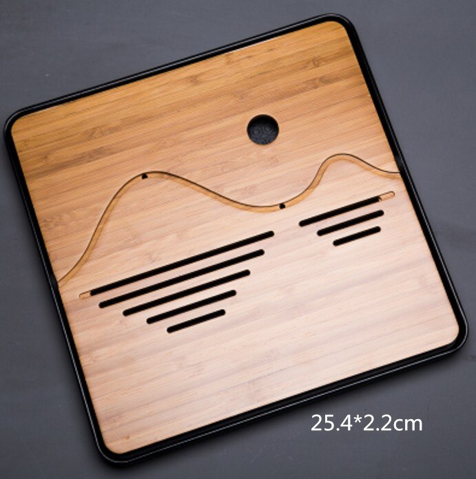 Kung Fu Tea Set Natural Wood Bamboo Tea Tray Rectangular Traditional Bamboo Tea Room Board Table Chinese Tea Room Tools