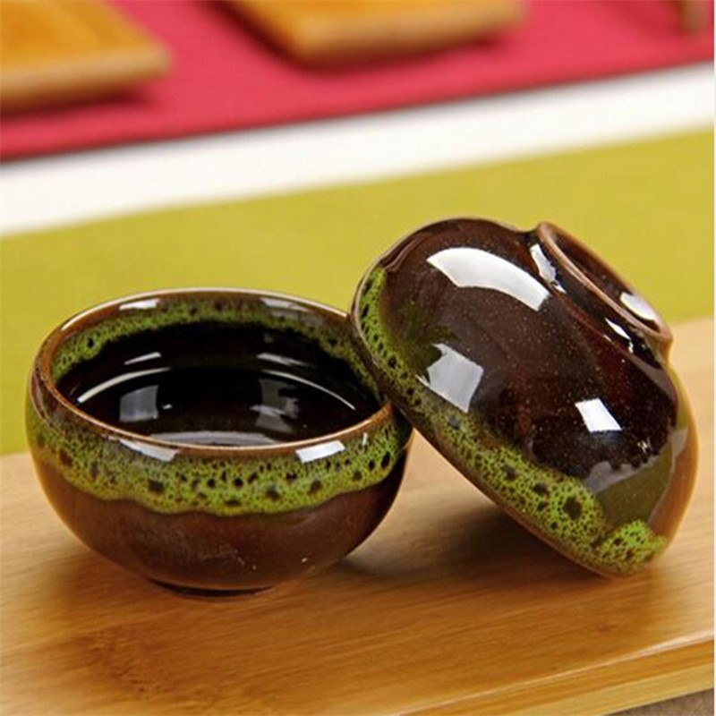 CJ187 High Quality 4 pcs/lot China Dehua Colorful ceramic cup Binglie tea cup Beautiful Environmental protection