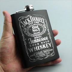 8OZ Ounce Elvis Skull KGB Godfather Stainless Steel Black Whiskey Vodka Hip flask Portable Flagon Alcohol Bottle