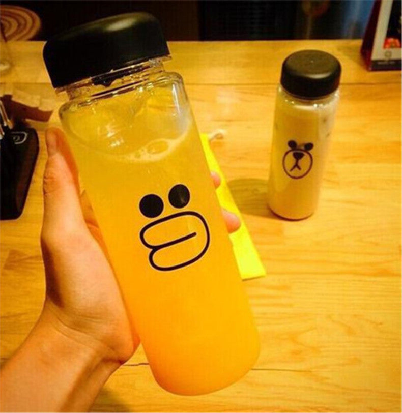 New Plastic Bottle For Water Sport 500ml Portable Kids Juice  Drinkware Outdoor Leak Proof Seal Gourde Climbing Water Bottles