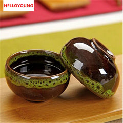 CJ187 High Quality 4 pcs/lot China Dehua Colorful ceramic cup Binglie tea cup Beautiful Environmental protection