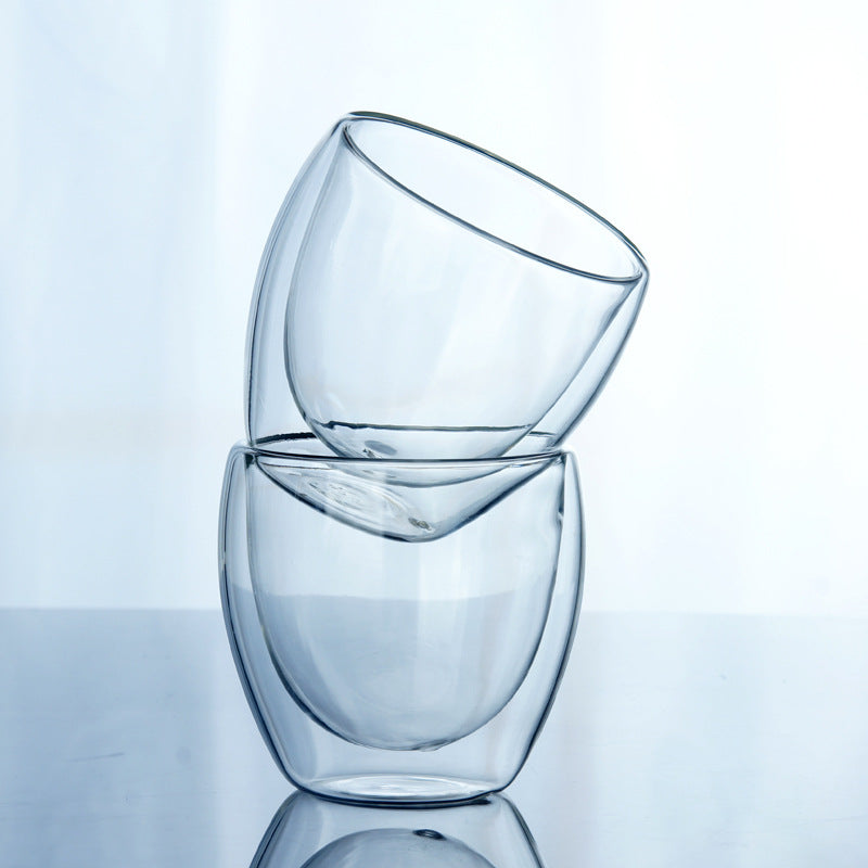 New And Fashion Classic 150 or 250 or 350 or 450ML Glass Double Wall Transparent Coffee Cups Insulate Office Tea