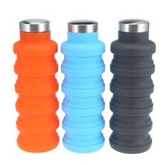 500ML Portable Silicone Water Bottle Retractable Folding Coffee Bottle Outdoor Travel Drinking Collapsible Sport Drink Kettle