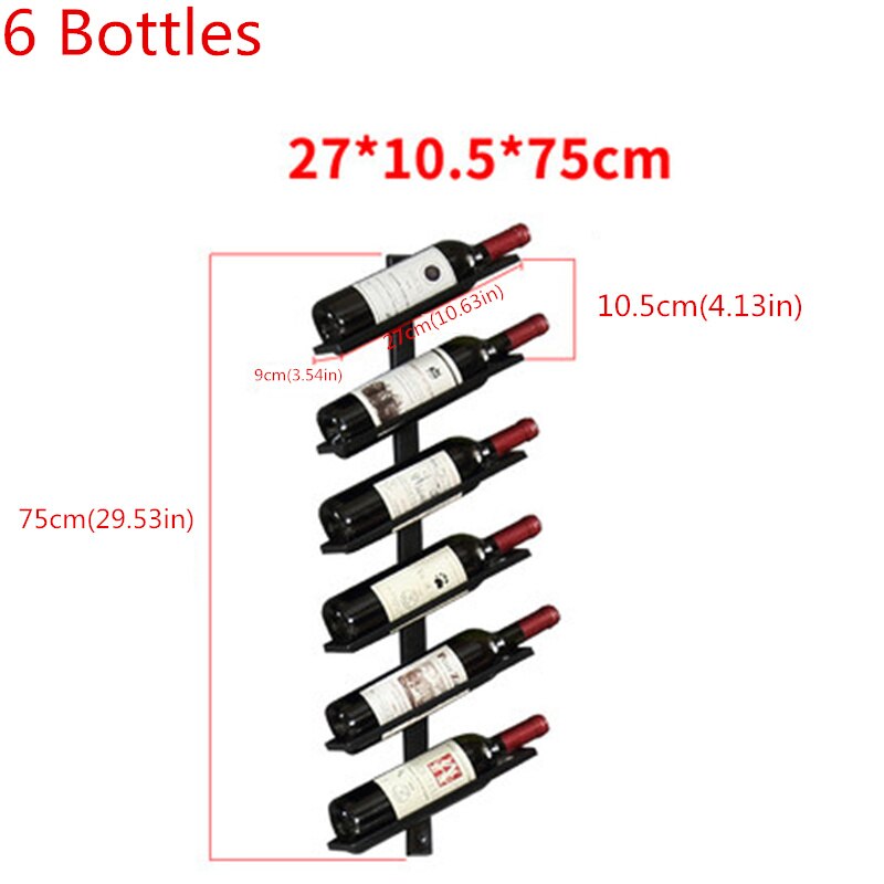 Iron Wall Mounted Wine Holder European-style Tilted/Straight Wine Rack Red Wine Champagne Bottle Display Stand Rack Organizer