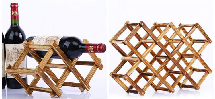 Quality Wooden Wine Bottle Holders Creative Practical Collapsible Living Room Decorative Cabinet Red Wine Display Storage Racks
