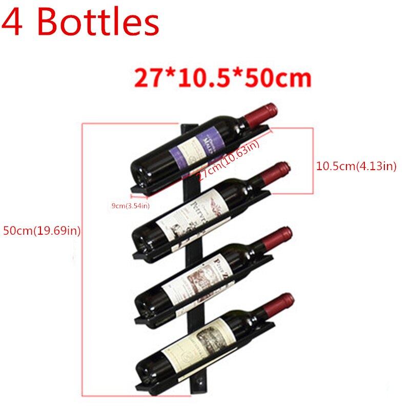 Iron Wall Mounted Wine Holder European-style Tilted/Straight Wine Rack Red Wine Champagne Bottle Display Stand Rack Organizer