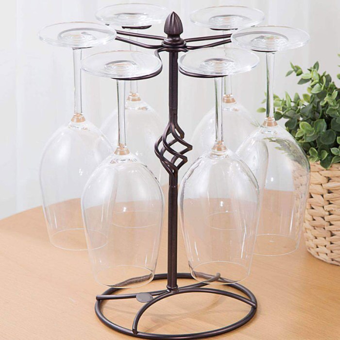 Creative Metal Wine Rack Hanging Wine Glass Holder Bar Stand Bracket Display Stand Bracket Decor