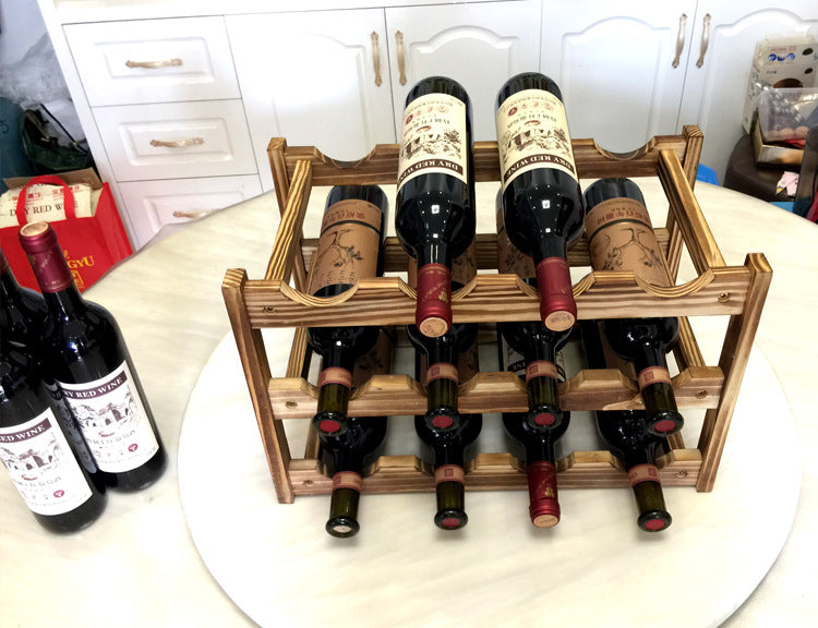 Quality Wooden Wine Bottle Holders Creative Practical Collapsible Living Room Decorative Cabinet Red Wine Display Storage Racks