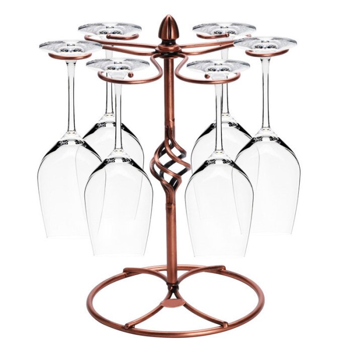 Creative Metal Wine Rack Hanging Wine Glass Holder Bar Stand Bracket Display Stand Bracket Decor