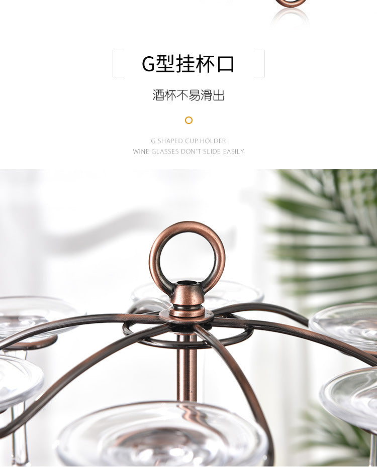 Iron Wire Maple Leaf Hollow Wine Rack Stand Hanging Drinking Glasses Stemware Rack Shelf Wine Bottle & Glass Cup Holder Display