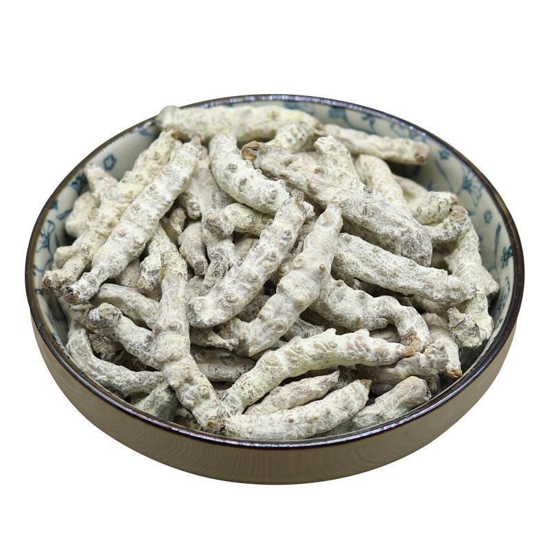 250g / 8.8oz Genuine White Stiffy Silkworm Chinese Herbal Medicine Stiffy Silkworm White Stiffy Silkworm Powder White Stiffy Silkworm Tentacles 正品白僵蚕中药材僵蚕白僵蚕粉白僵虫天虫姜蚕姜虫非炒僵蚕干