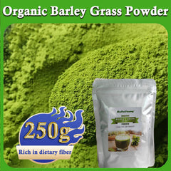 HelloYoung Unsweetened Premium Organic Barley Grass Powder 250g Non-GMO Gluten-Free Soy-Free Vegan & Paleo – Daily Greens Booster