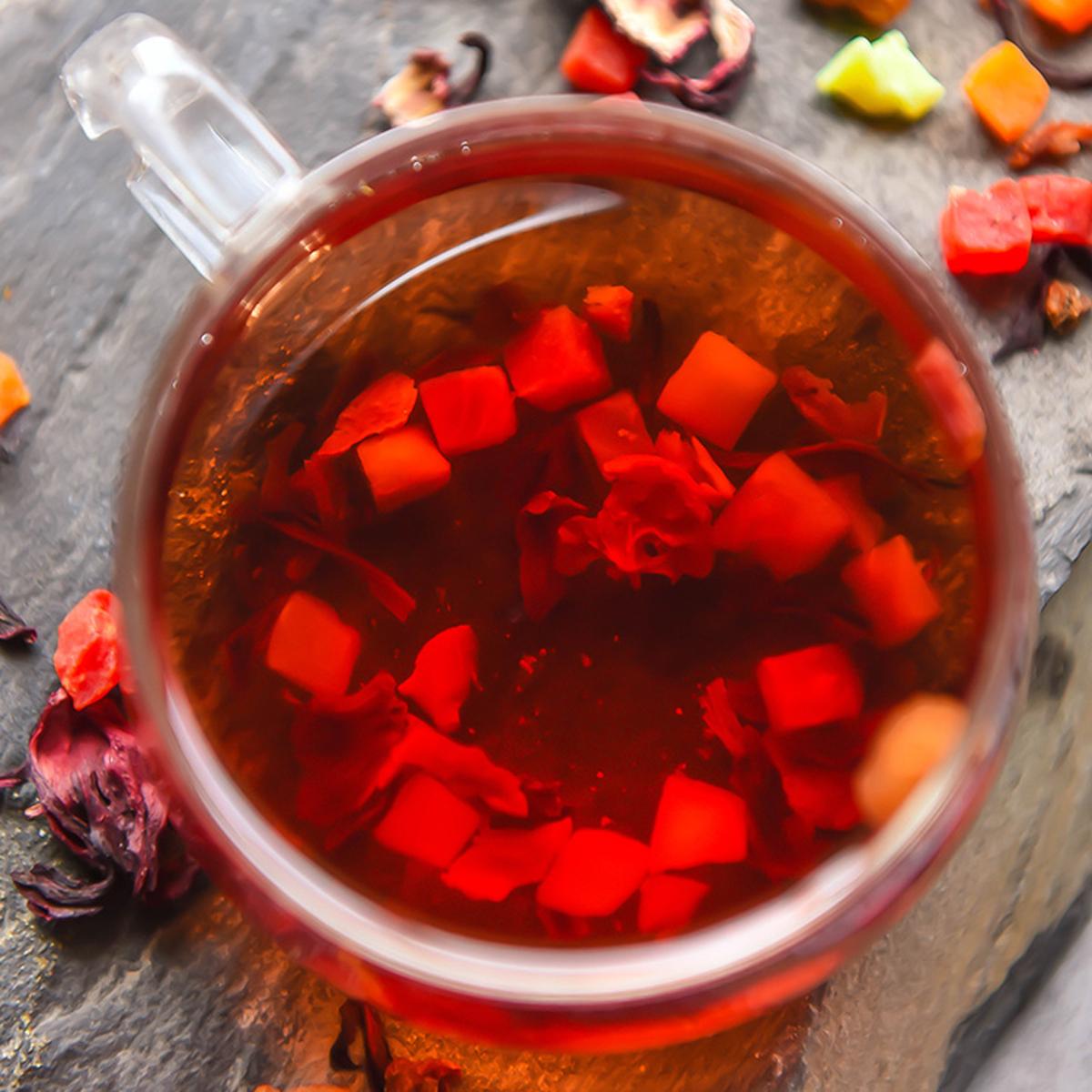 HelloYoung Fresh Flower Fruit Grain Tea Handmade Luoshen Hibiscus Healthy Food Scented Tea