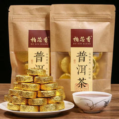Puerh Cooked Tea Cake Yunnan Natural Ripe Pu'er Tea Mini Pu-erh Black Tea 12Pcs