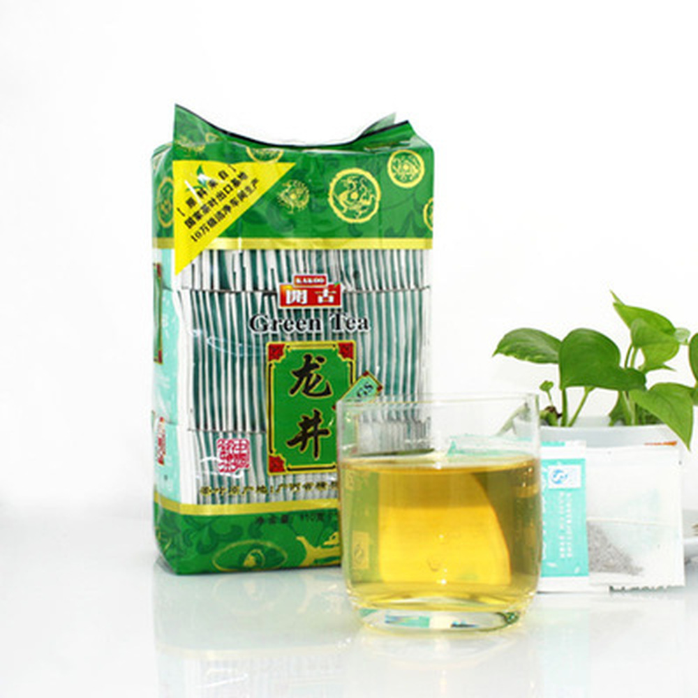 HelloYoung Premium 100 sachet Longjing tea leaves office tea 3.52oz