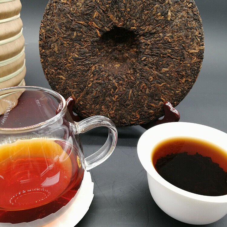 HelloYoung Yunnan Tong Qing Hao Yiwu Mt. Old Tea Puerh Tea Cake Ripe Puer Cooked 357g