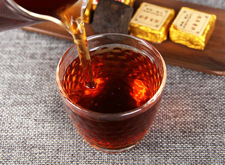 HelloYoung Yunnan 'Jia' Word Mini Tea Brick Shu Pu Er Pu-erh Ripe Tea Aged Puerh Brick 250g
