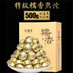 Pu'er tea 糯香普洱 中国云南小沱茶 新益号牌 普洱茶熟茶坨 500g natural healthy Puer tea