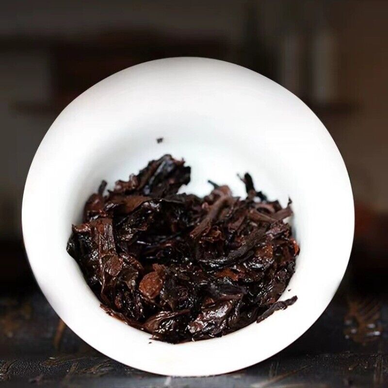 357g Yunnan Qizi Shu Puerh Cake Tea Menghai 7572 Old Pu-erh Ripe Tea Cake