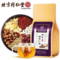 300g 北京同仁堂Poria Jujube Seed Tea Promote Sleep insomnia 茯苓酸枣仁玫瑰大枣百合栀子桑葚大麦助眠安神失眠多梦