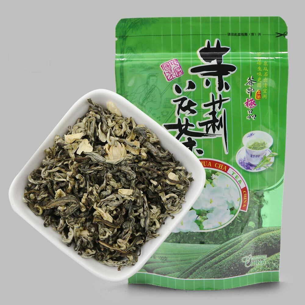 HelloYoung 2023 Jasmine Flowers Mix Green Tea Jasmine Scented Flower Tea Organic Loose Leaf