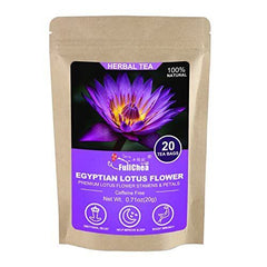 HelloYoung FullChea - 20 pcs Egyptian Blue Lotus Flower Tea Bags Premium Lotus Herba Tea