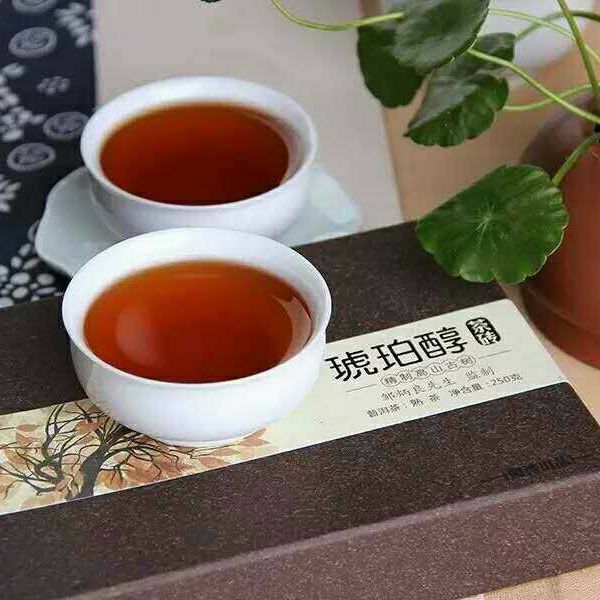 Amber Chun *  Haiwan Bulang Mountain Old Tree Puerh Puer Tea Ripe Brick 250g