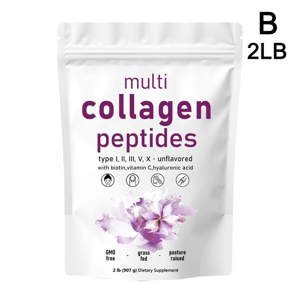 Multi Collagen Peptides Powder - Hydrolyzed Protein Peptides (Type I,II,III,V,X)