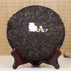 HelloYoung Ripe Puer Tea Cake 7590 Yunnan Qizibing Tea Aged Puer Tea Cake 357g/12.59oz