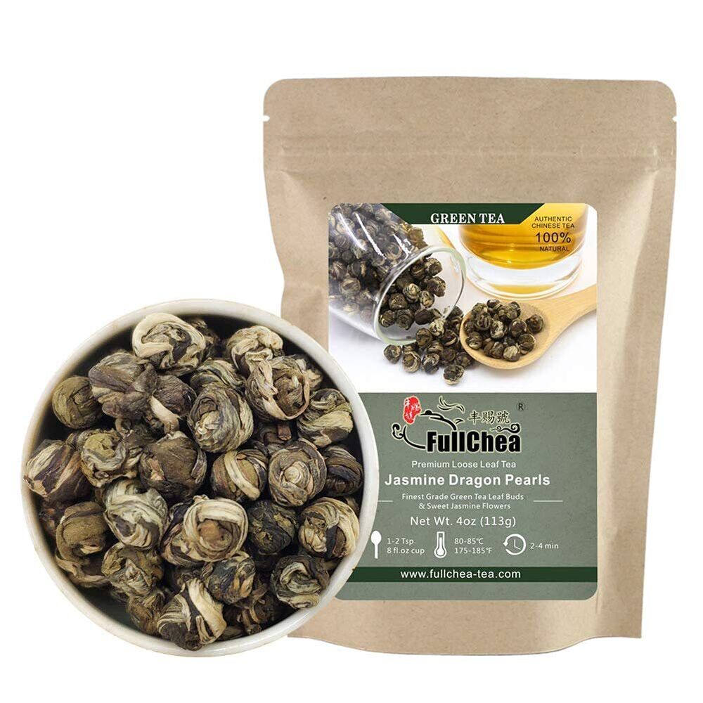HelloYoung Jasmine Dragon Pearl Tea Jasmine Green Tea - Delightful Aroma 113g