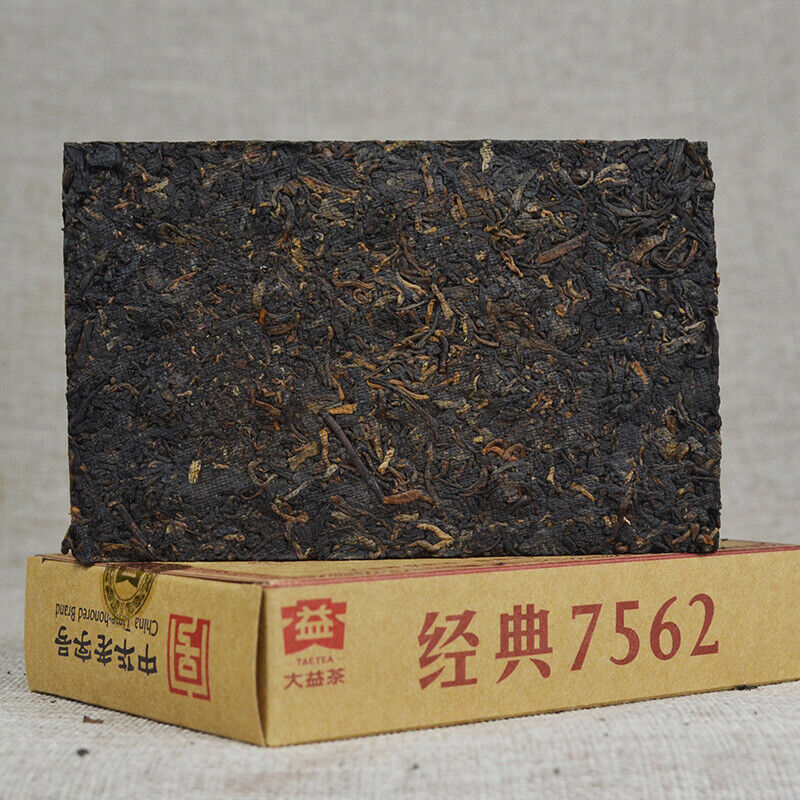TAETEA Menghai Dayi 7562 Pu-erh Tea Brick 250g Ripe Puer 1601 Batch