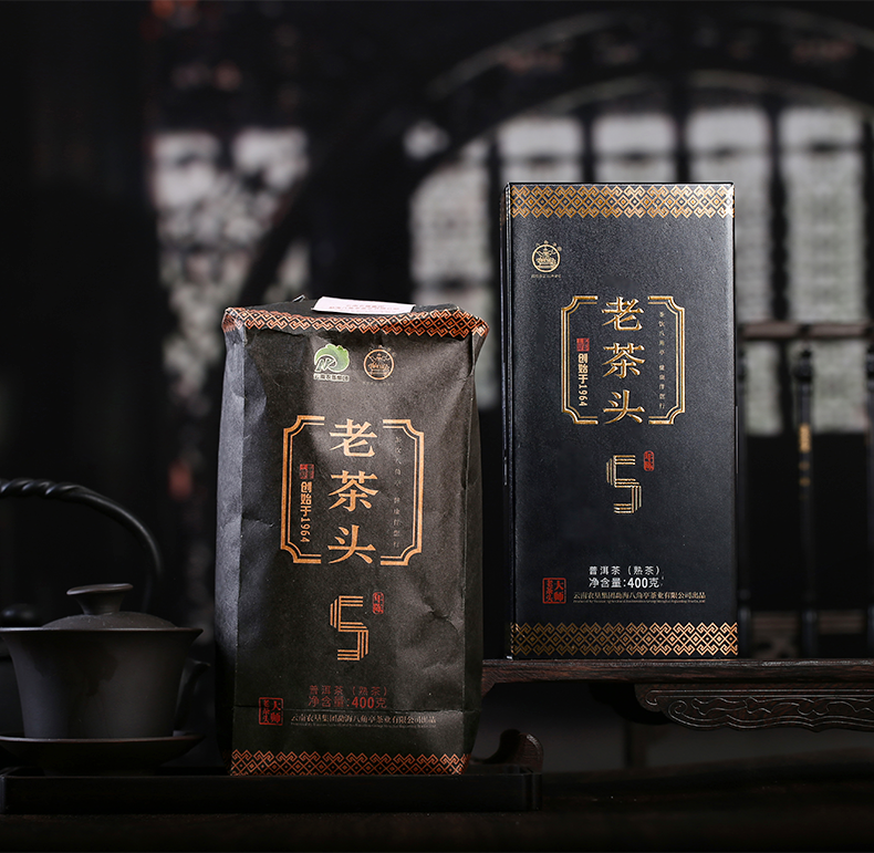 HelloYoung LAO CHA TOU * Ba Jiao Ting Pu-erh Pu'er 5 Years Aged Puer Tea 400g Ripe Cha