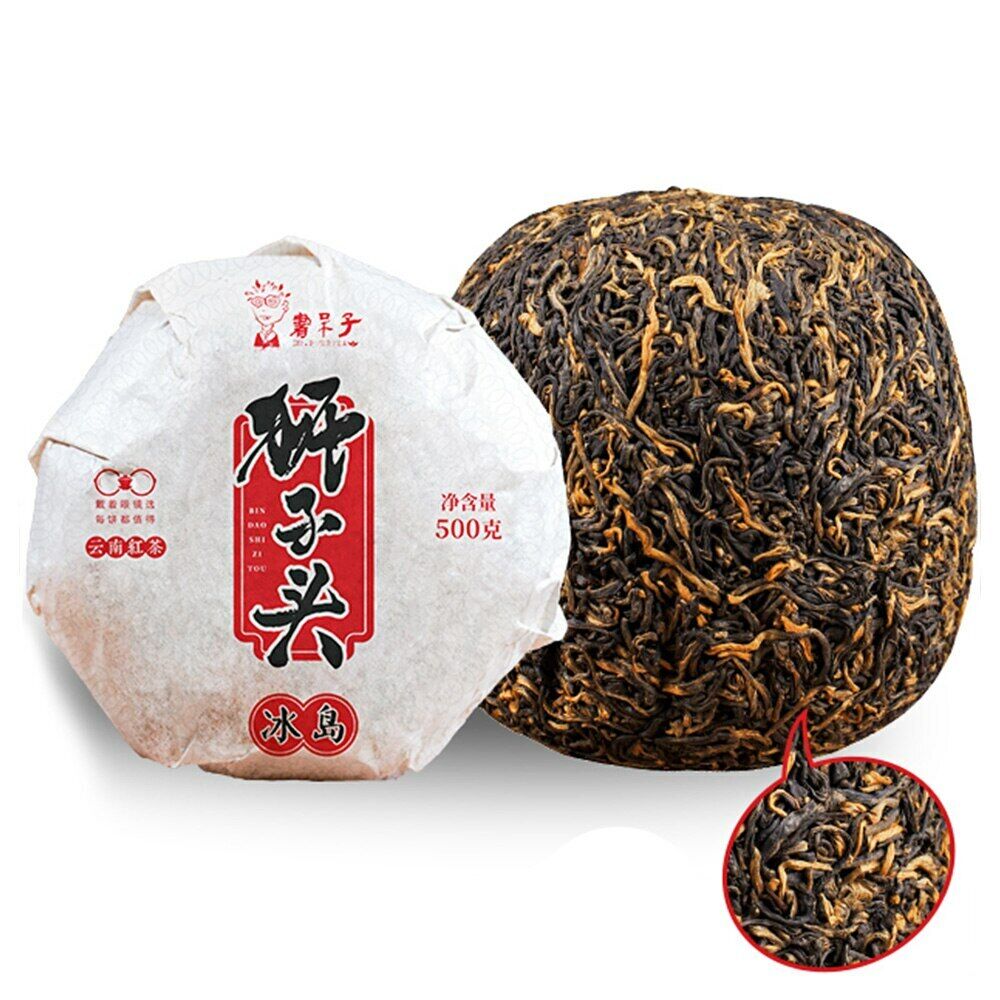 HelloYoung Tea/Gold Buds Yunnan Black Tea FengQing Golden Melon Dianhong 500g/1.1lb
